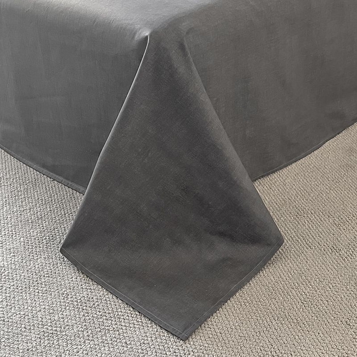 91家纺网 家纺一手货源 找家纺 涵宸家纺 2025新款全棉简约款四件套 云纹-深深灰