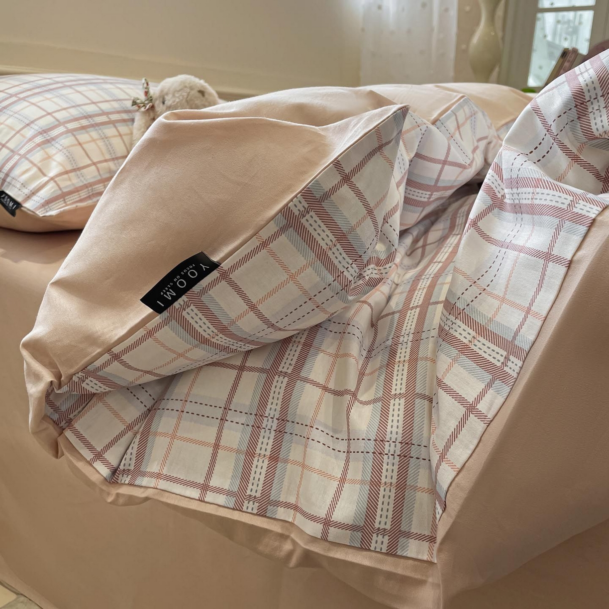 91家纺网 家纺一手货源 找家纺 涵宸家纺 2025新款全棉简约款四件套 芝士