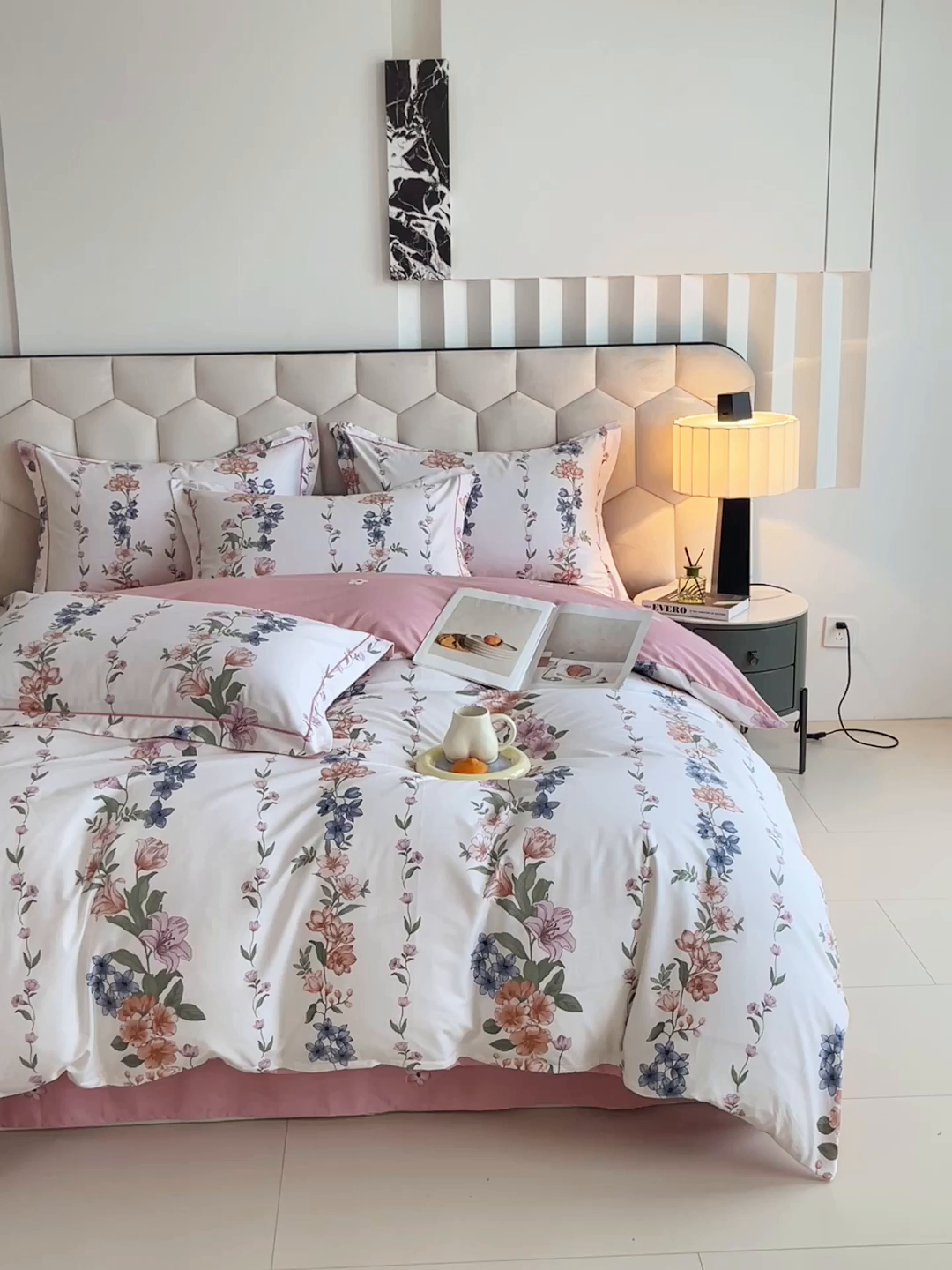 91家纺网 家纺一手货源 找家纺 星期三家纺 2025年8月新款铂金全棉纯棉13372四件套 眷恋