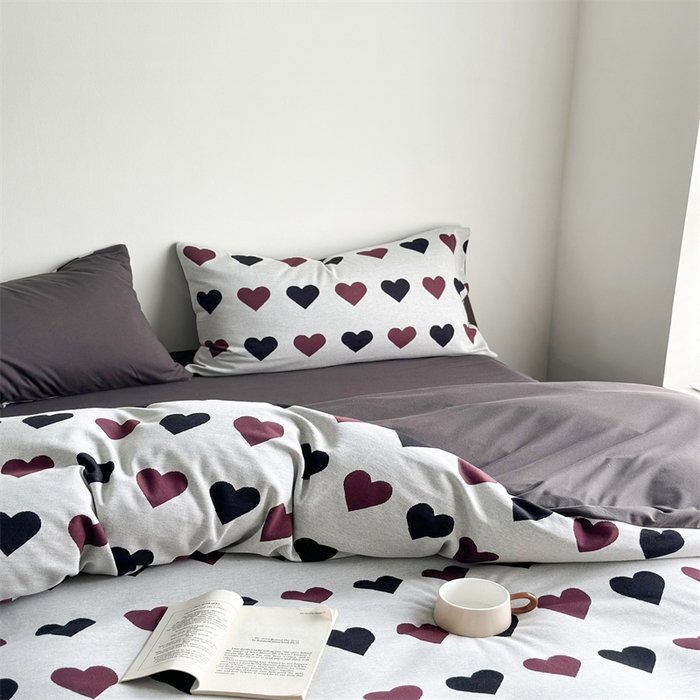 91家纺网 家纺一手货源 找家纺 梦可莱家居 2025秋冬新品全棉针织加厚提花四件套 简心