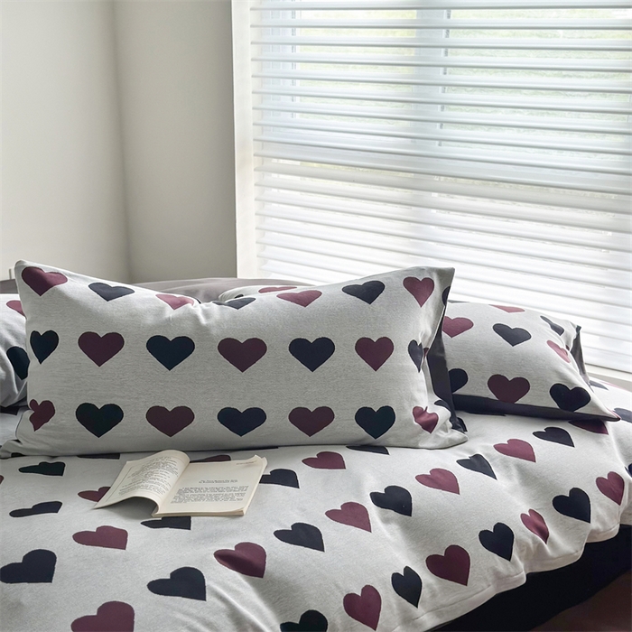 91家纺网 家纺一手货源 找家纺 梦可莱家居 2025秋冬新品全棉针织加厚提花四件套 简心