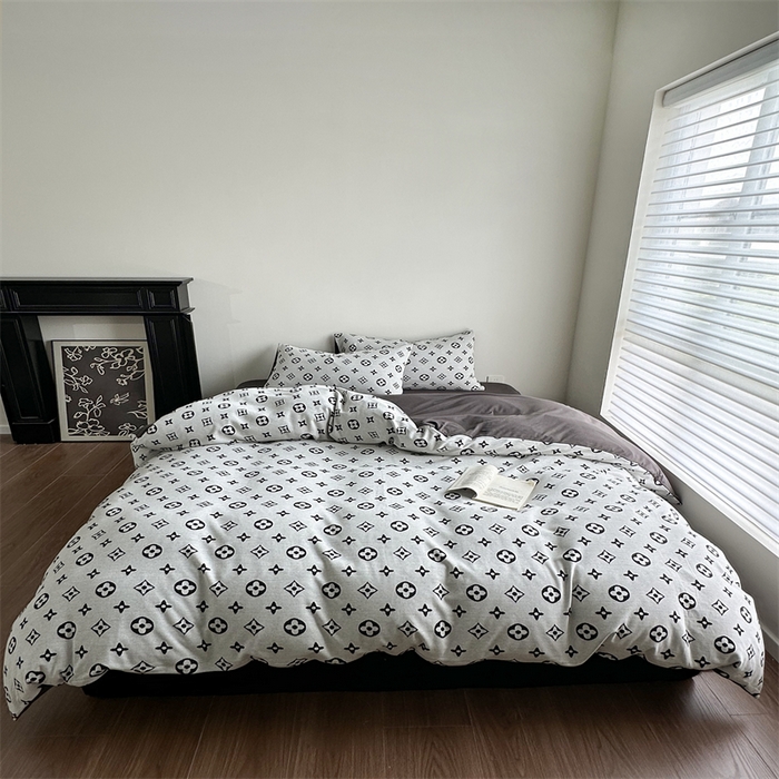 梦可莱家居 2025秋冬新品全棉针织加厚提花四件套 路易