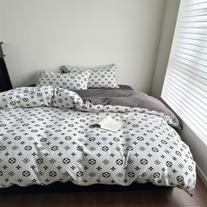 91家纺网 家纺一手货源 找家纺 梦可莱家居 2025秋冬新品全棉针织加厚提花四件套 路易