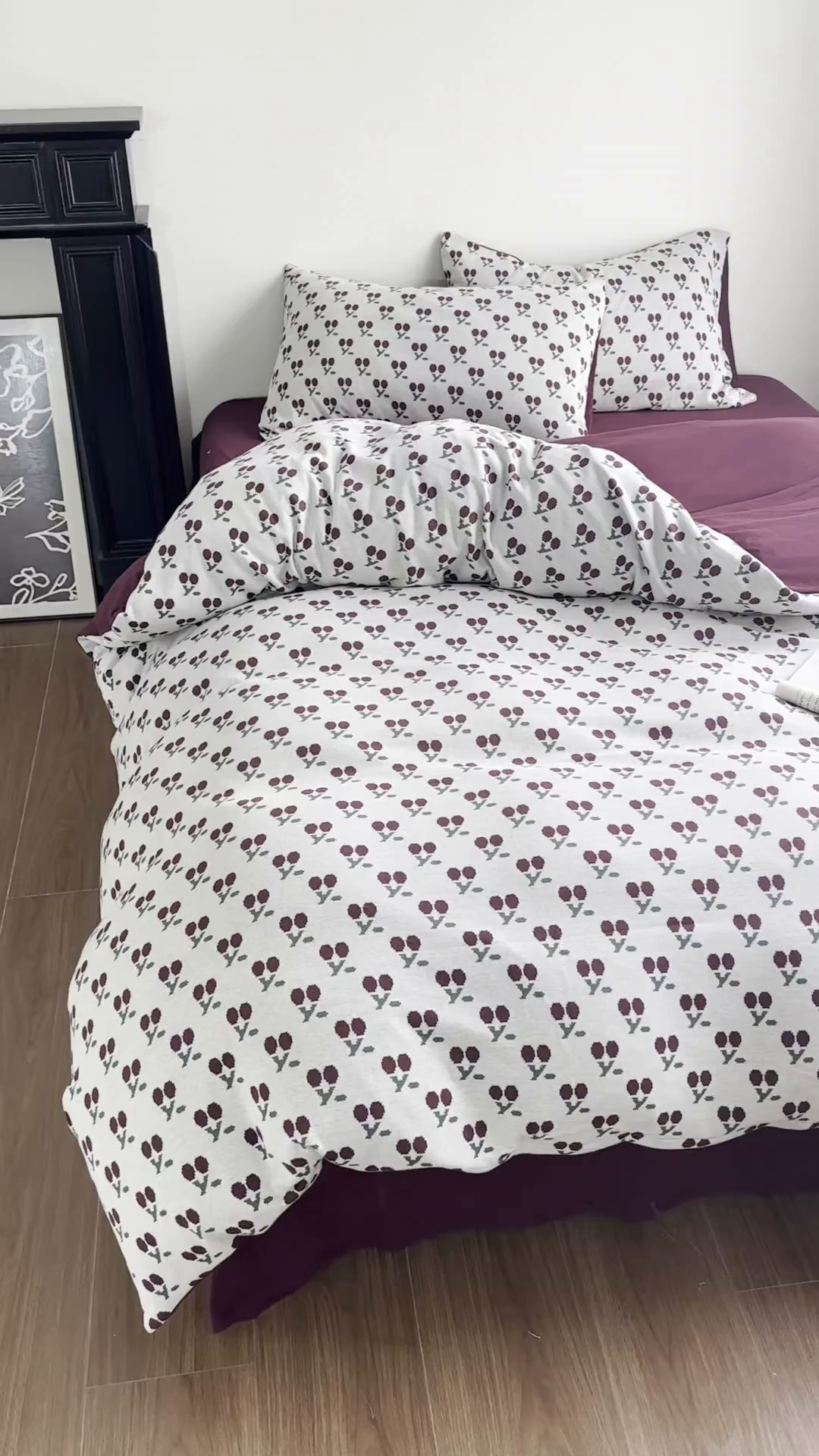 91家纺网 家纺一手货源 找家纺 梦可莱家居 2025秋冬新品全棉针织加厚提花四件套 樱桃