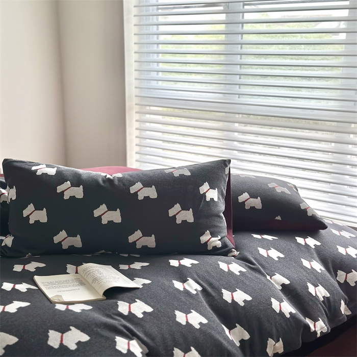 91家纺网 家纺一手货源 找家纺 （总）梦可莱家居 2025秋冬新品全棉针织加厚提花四件套