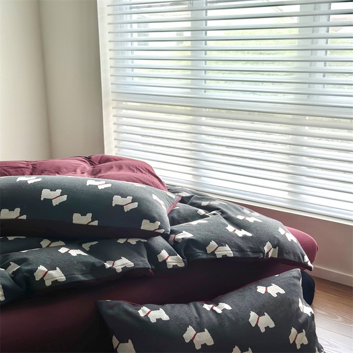 91家纺网 家纺一手货源 找家纺 （总）梦可莱家居 2025秋冬新品全棉针织加厚提花四件套