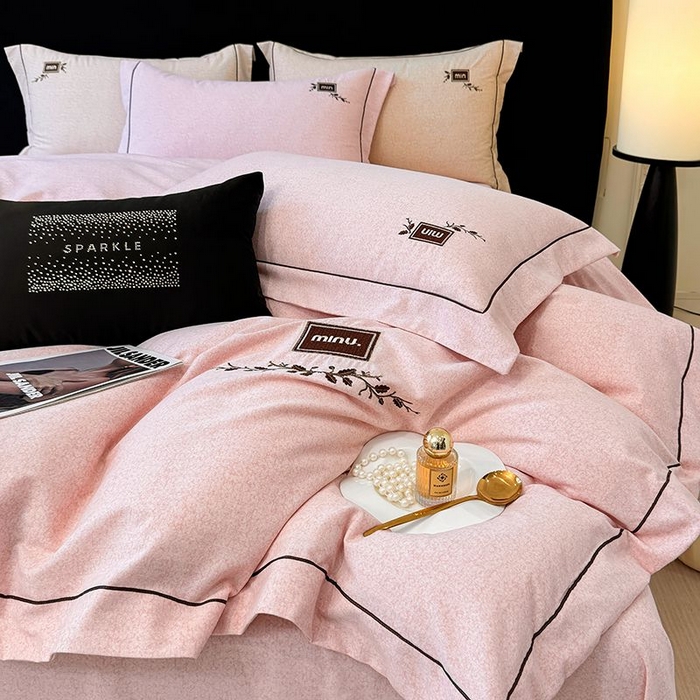 91家纺网 家纺一手货源 找家纺 （总）孑寐家纺 2025新款全棉磨毛刺绣绣花四件套-简爱