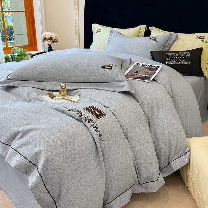 91家纺网 家纺一手货源 找家纺 （总）孑寐家纺 2025新款全棉磨毛刺绣绣花四件套-简爱