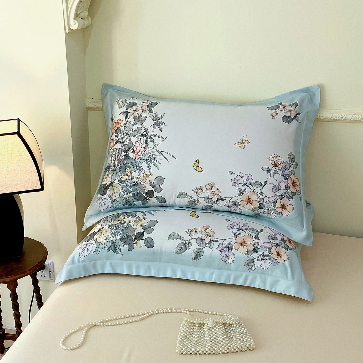 91家纺网 家纺一手货源 找家纺 大麦乐田 2025新款 直播爆款细斜纹磨毛数码印花四件套 仙本娜 兰