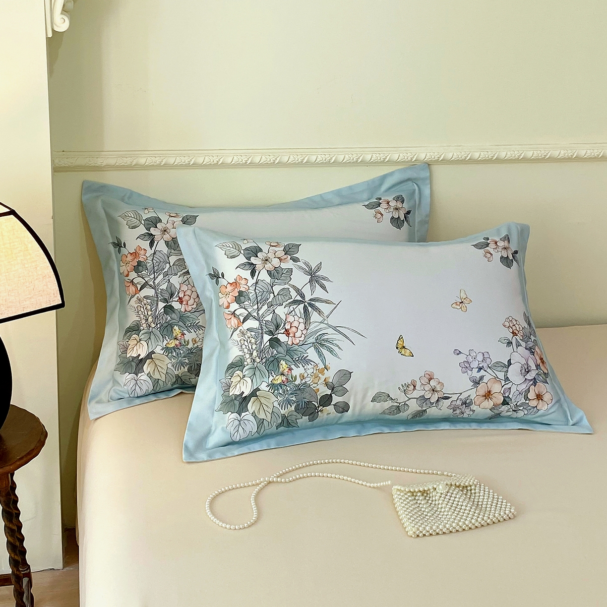 91家纺网 家纺一手货源 找家纺 大麦乐田 2025新款 直播爆款细斜纹磨毛数码印花四件套 仙本娜 兰