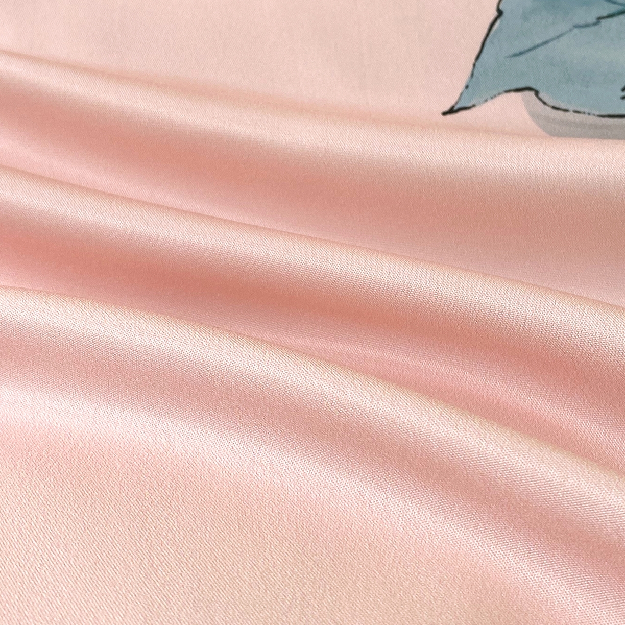 91家纺网 家纺一手货源 找家纺 大麦乐田 2025新款 直播爆款细斜纹磨毛数码印花四件套 仙本娜 粉