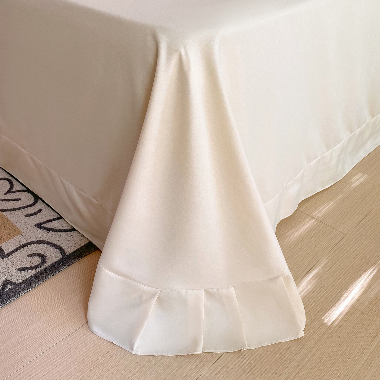 91家纺网 家纺一手货源 找家纺 大麦乐田 2025新款 直播爆款细斜纹磨毛数码印花四件套 月光之梦 卡其