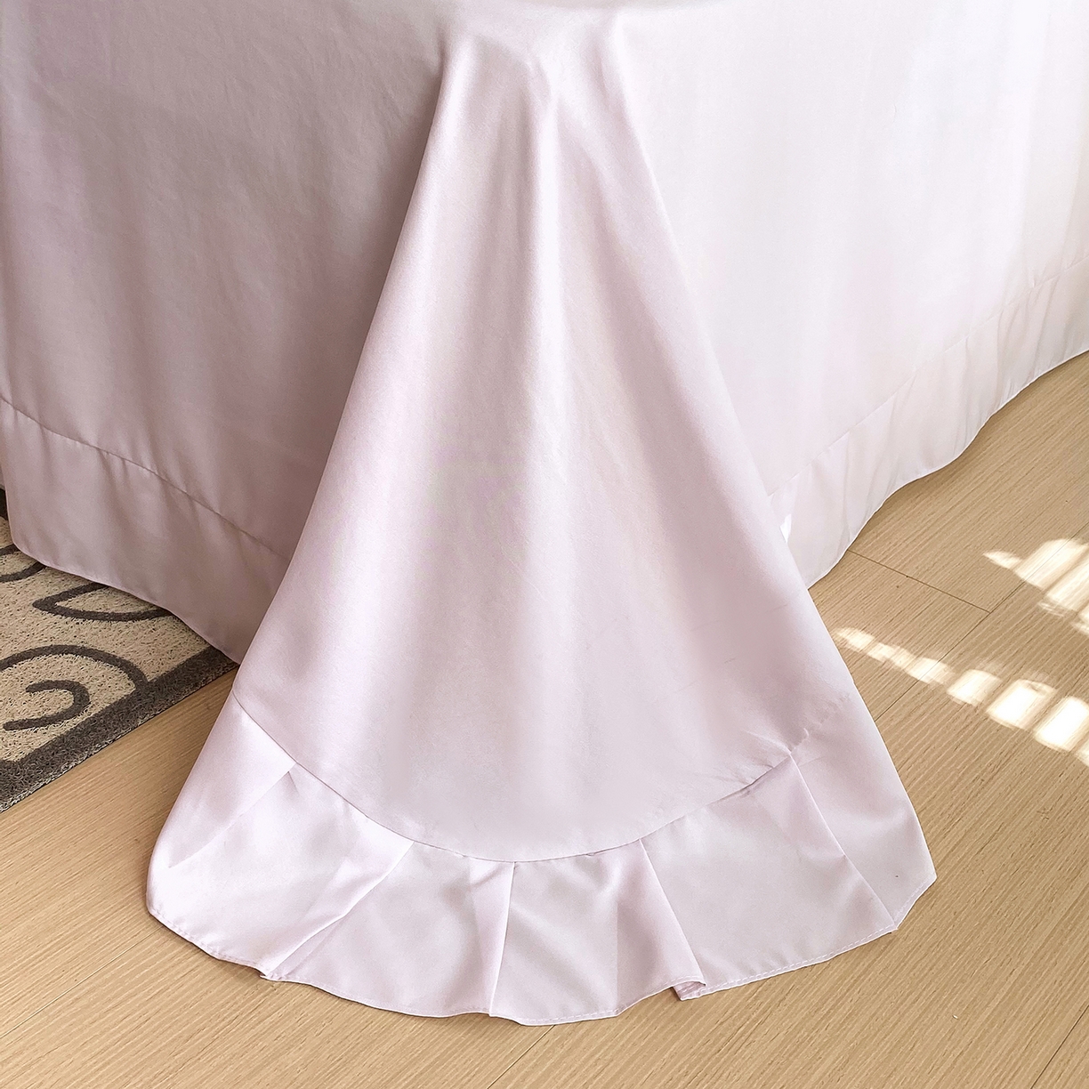 91家纺网 家纺一手货源 找家纺 大麦乐田 2025新款 直播爆款细斜纹磨毛数码印花四件套 月光之梦 紫