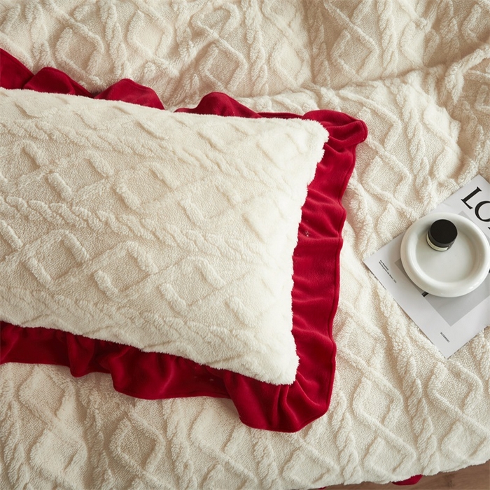 91家纺网 家纺一手货源 找家纺 （总）睡美人 2025新款韩版塔芙绒牛奶绒床单床裙床笠款四件套