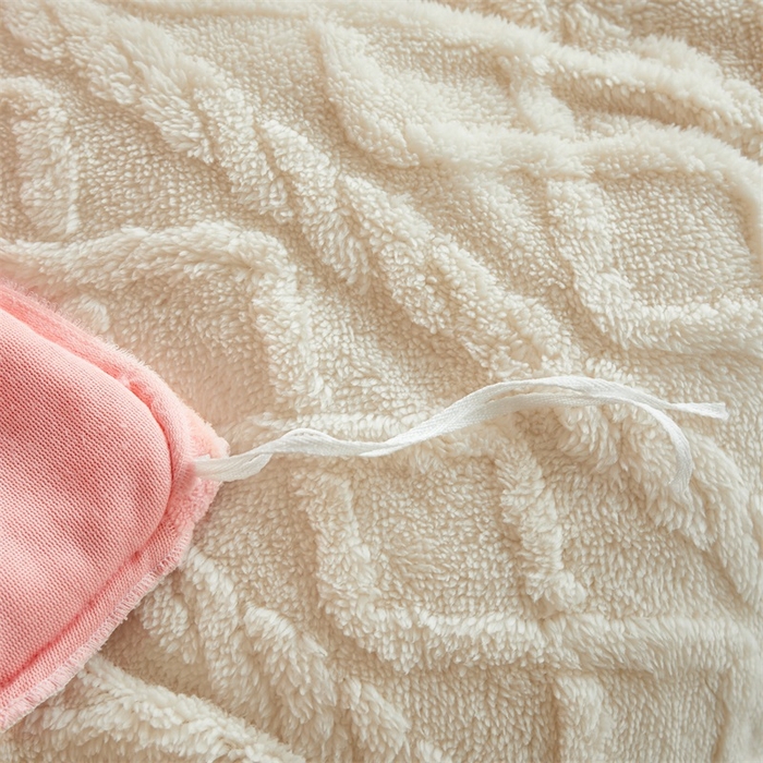 91家纺网 家纺一手货源 找家纺 睡美人 2025新款韩版塔芙绒牛奶绒床单床裙床笠款四件套 依情白+奶油粉