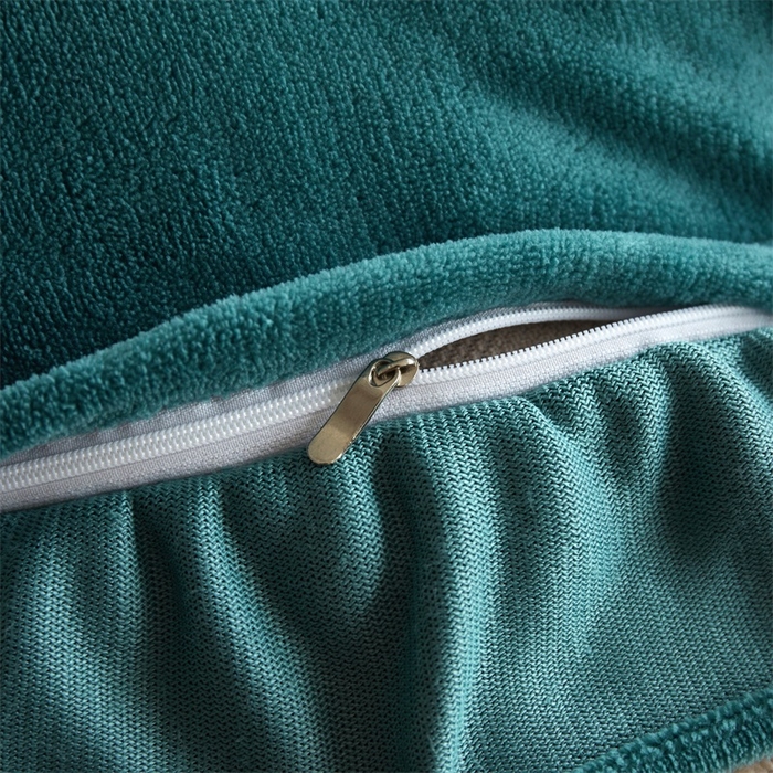 91家纺网 家纺一手货源 找家纺 睡美人 2025新款韩版塔芙绒牛奶绒床单床裙床笠款四件套 依情驼+星空蓝