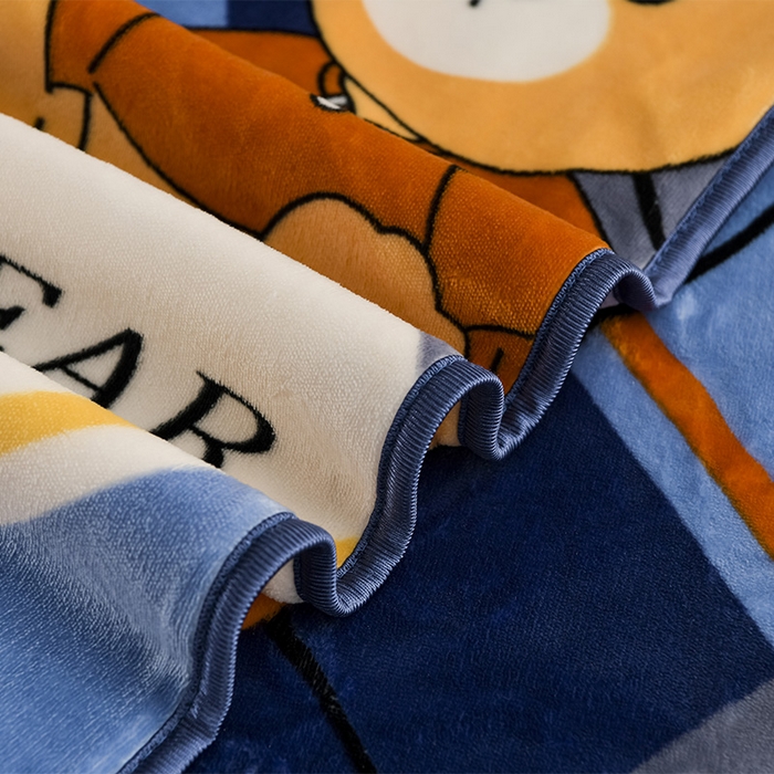 91家纺网 家纺一手货源 找家纺 启扬 2025直播爆款新款8.5斤加厚高克重牛奶绒四件套床裙款法莱绒宝宝绒金貂绒 英伦熊