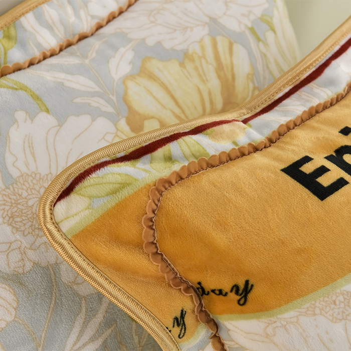 91家纺网 家纺一手货源 找家纺 启扬 2025直播爆款新款8.5斤加厚高克重牛奶绒四件套床裙款法莱绒宝宝绒金貂绒 清香怡人