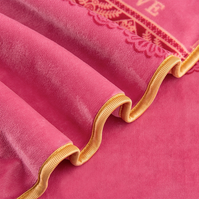 91家纺网 家纺一手货源 找家纺 启扬 2025直播爆款新款8.5斤加厚高克重牛奶绒四件套床裙款法莱绒宝宝绒金貂绒 国色天香