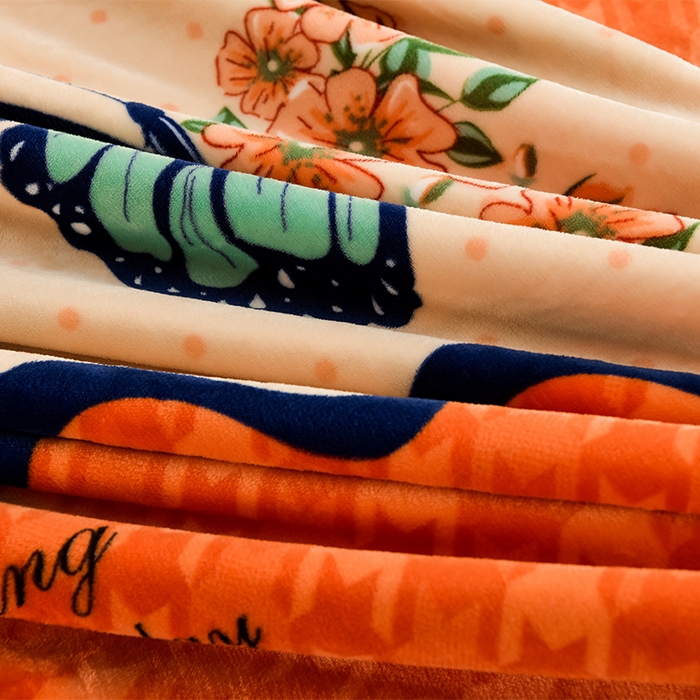 91家纺网 家纺一手货源 找家纺 启扬 2025直播爆款新款8.5斤加厚高克重牛奶绒四件套床裙款法莱绒宝宝绒金貂绒 蝶舞花语