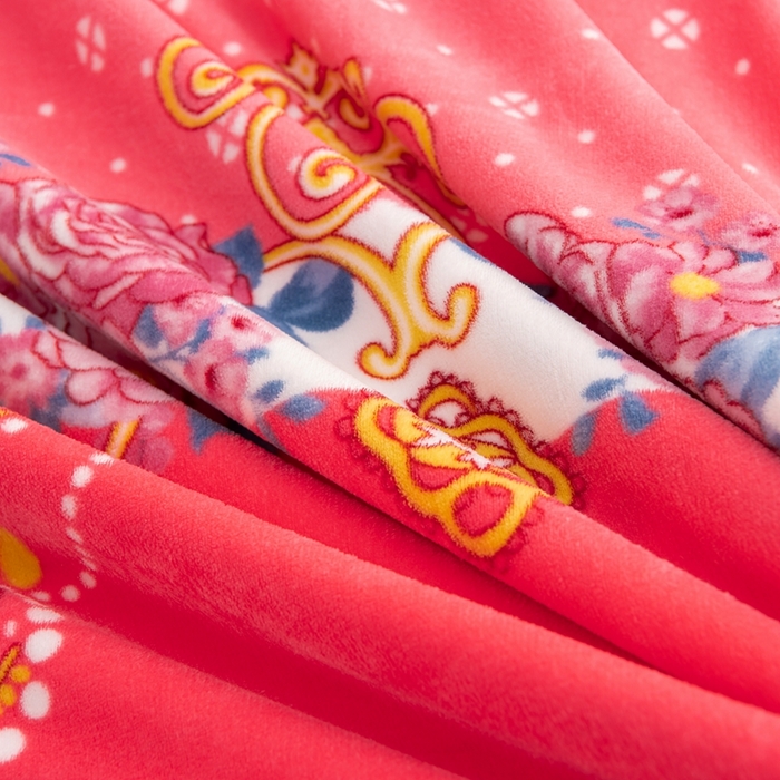 91家纺网 家纺一手货源 找家纺 启扬 2025直播爆款新款8.5斤加厚高克重牛奶绒四件套床裙款法莱绒宝宝绒金貂绒 倾城之恋