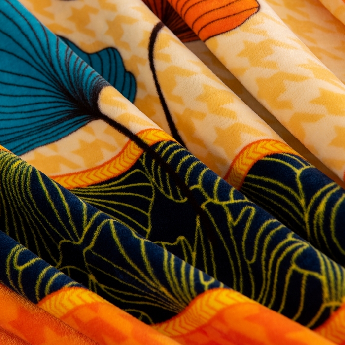 91家纺网 家纺一手货源 找家纺 启扬 2025直播爆款新款8.5斤加厚高克重牛奶绒四件套床裙款法莱绒宝宝绒金貂绒 茉莉粉