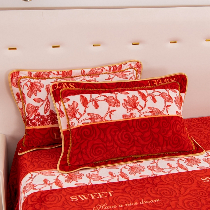 91家纺网 家纺一手货源 找家纺 启扬 2025直播爆款新款8.5斤加厚高克重牛奶绒四件套床裙款法莱绒宝宝绒金貂绒 遇见