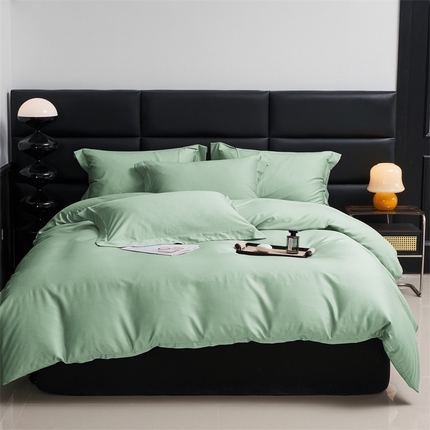 91家纺网 家纺一手货源 找家纺 （总）顾家家居 2024新款7A抗菌兰精天丝棉磨毛纯色四件套