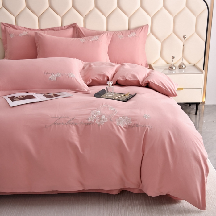 91家纺网 家纺一手货源 找家纺 （总）江南春家纺 【柔-轻密】2025秋冬133x76高精密刺绣100%全棉四件套