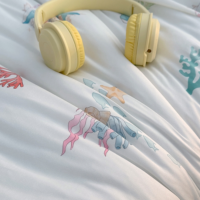 91家纺网 家纺一手货源 找家纺 小芽家居 2025新款儿童豆豆被被子被芯 海底世界