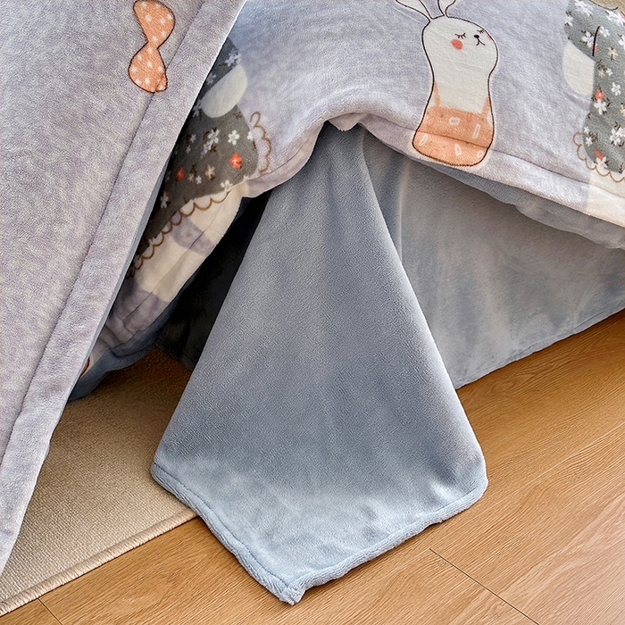 91家纺网 家纺一手货源 找家纺 家贝爱 2025新款A类牛奶绒印花四件套 好伙伴