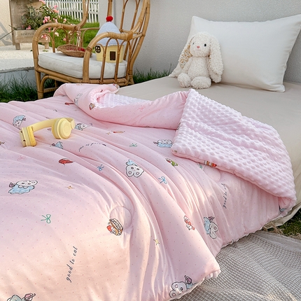 小芽家居 2025新款儿童豆豆被被子被芯 甜梦粉