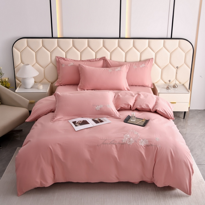 91家纺网 家纺一手货源 找家纺 （总）江南春家纺 【柔-轻密】2025秋冬133x76高精密刺绣100%全棉四件套