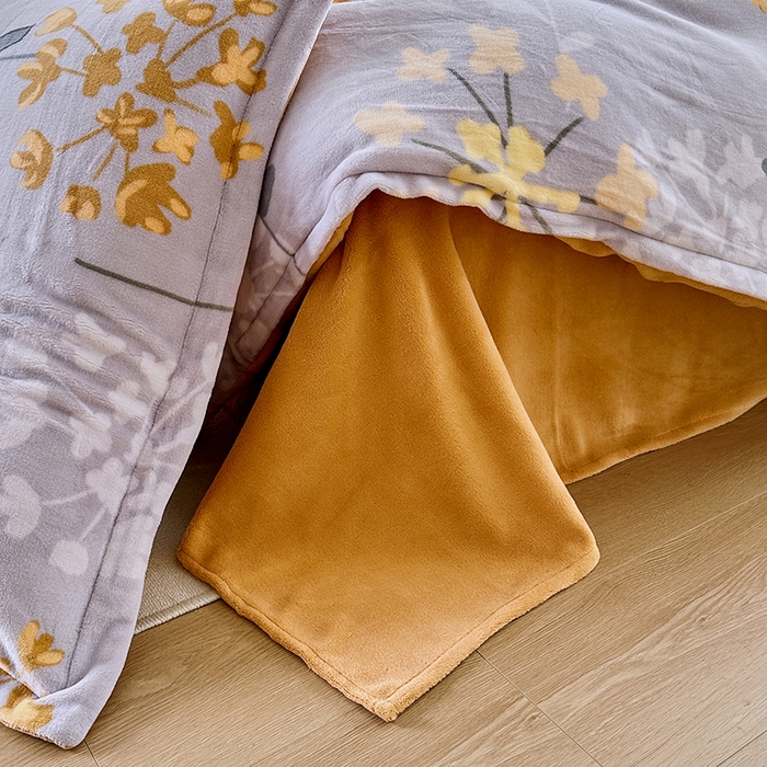 91家纺网 家纺一手货源 找家纺 家贝爱 2025新款A类牛奶绒印花四件套 长相思