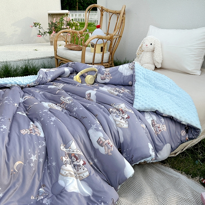 91家纺网 家纺一手货源 找家纺 小芽家居 2025新款儿童豆豆被被子被芯 星夜童话