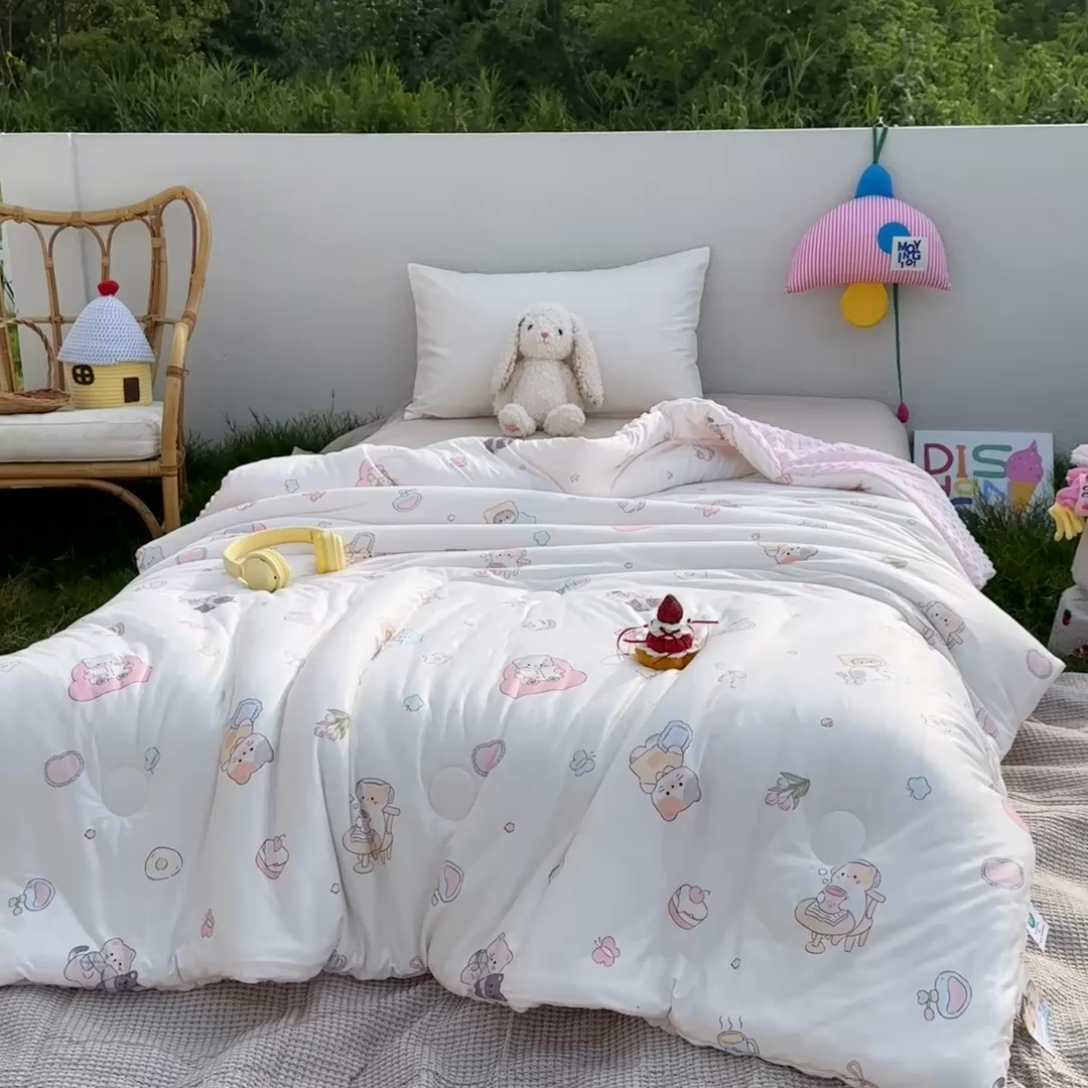 91家纺网 家纺一手货源 找家纺 （总）小芽家居 2025新款儿童豆豆被被子被芯