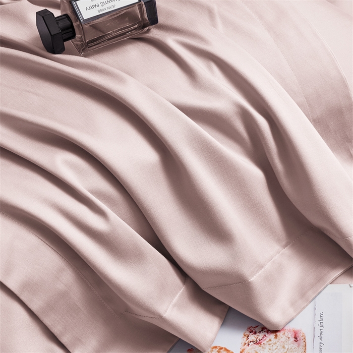 91家纺网 家纺一手货源 找家纺 顾家家居 2024新款兰精天丝棉磨毛双拼四件套 燕麦+丁香褐