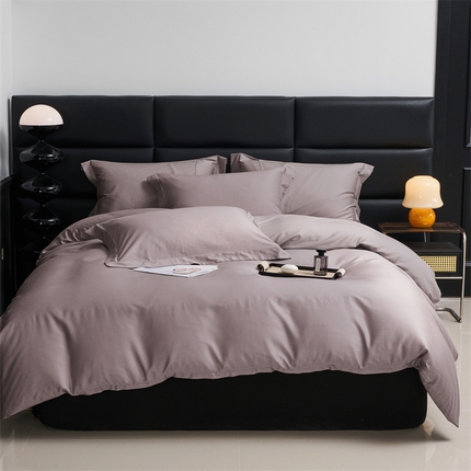 91家纺网 家纺一手货源 找家纺 （总）顾家家居 2024新款7A抗菌兰精天丝棉磨毛纯色四件套