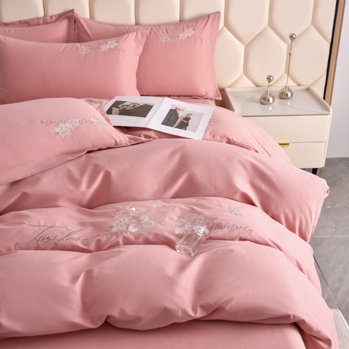 91家纺网 家纺一手货源 找家纺 （总）江南春家纺 【柔-轻密】2025秋冬133x76高精密刺绣100%全棉四件套