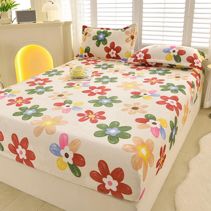 91家纺网 家纺一手货源 找家纺 （总）圣靓家纺 2025新款加厚牛奶绒床笠