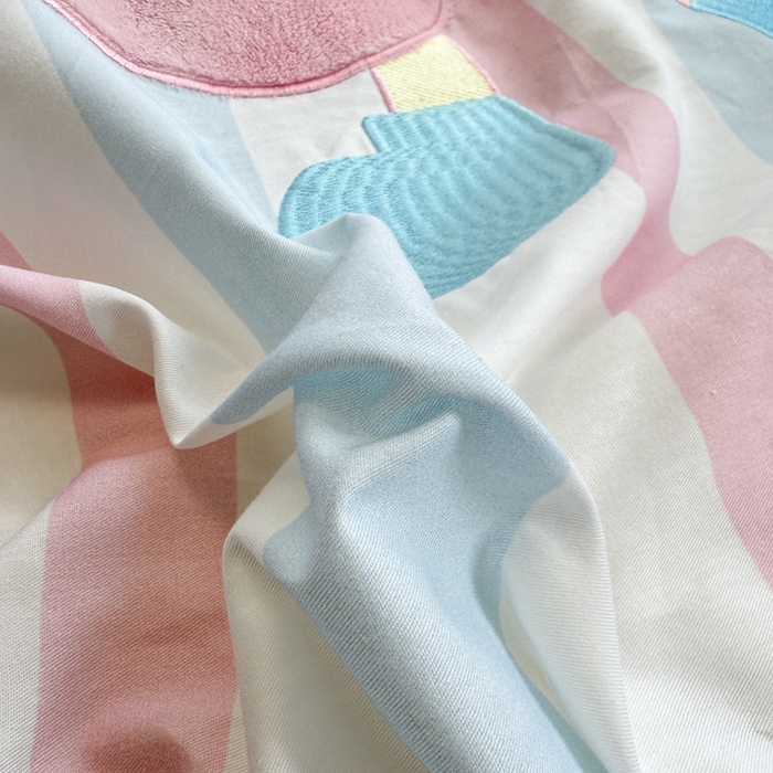 91家纺网 家纺一手货源 找家纺 （总）慕尚家纺 2025新款全棉印花毛巾绣工艺款四件套