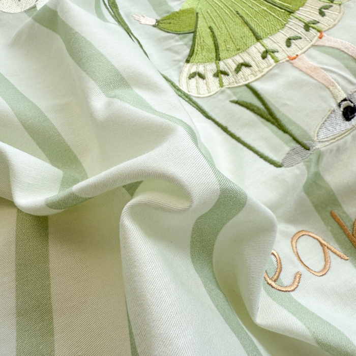 91家纺网 家纺一手货源 找家纺 慕尚家纺 2025新款全棉印花毛巾绣工艺款四件套 亲爱的朋友