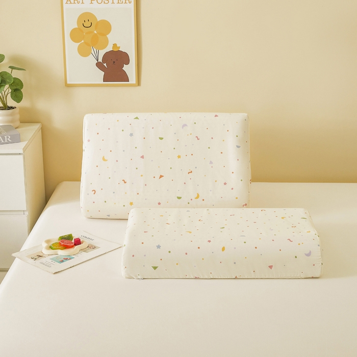 91家纺网 家纺一手货源 找家纺 （总）翎盈家纺 2025款ins风小清新卡通多规格纯棉乳胶枕专用枕套全棉枕头套