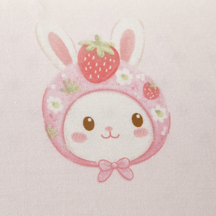 91家纺网 家纺一手货源 找家纺 翎盈家纺 2025款ins风小清新卡通多规格纯棉乳胶枕专用枕套全棉枕头套 草莓兔兔