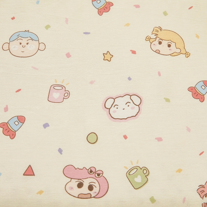 91家纺网 家纺一手货源 找家纺 翎盈家纺 2025款ins风小清新卡通多规格纯棉乳胶枕专用枕套全棉枕头套 糖果幼儿园