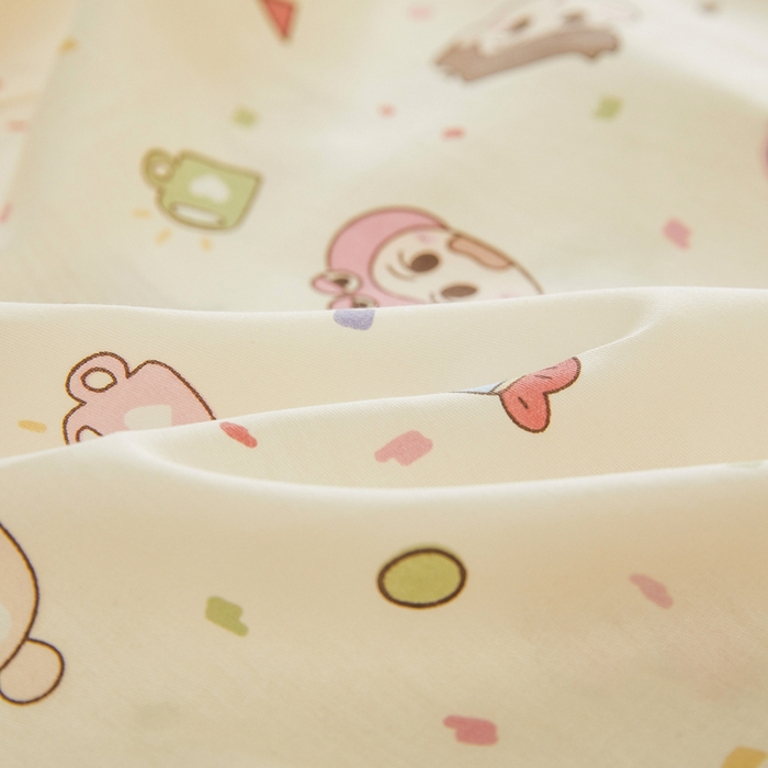 91家纺网 家纺一手货源 找家纺 翎盈家纺 2025款ins风小清新卡通多规格纯棉乳胶枕专用枕套全棉枕头套 糖果幼儿园