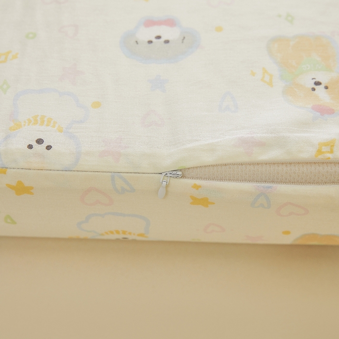 91家纺网 家纺一手货源 找家纺 翎盈家纺 2025款ins风小清新卡通多规格纯棉乳胶枕专用枕套全棉枕头套 童趣绘彩