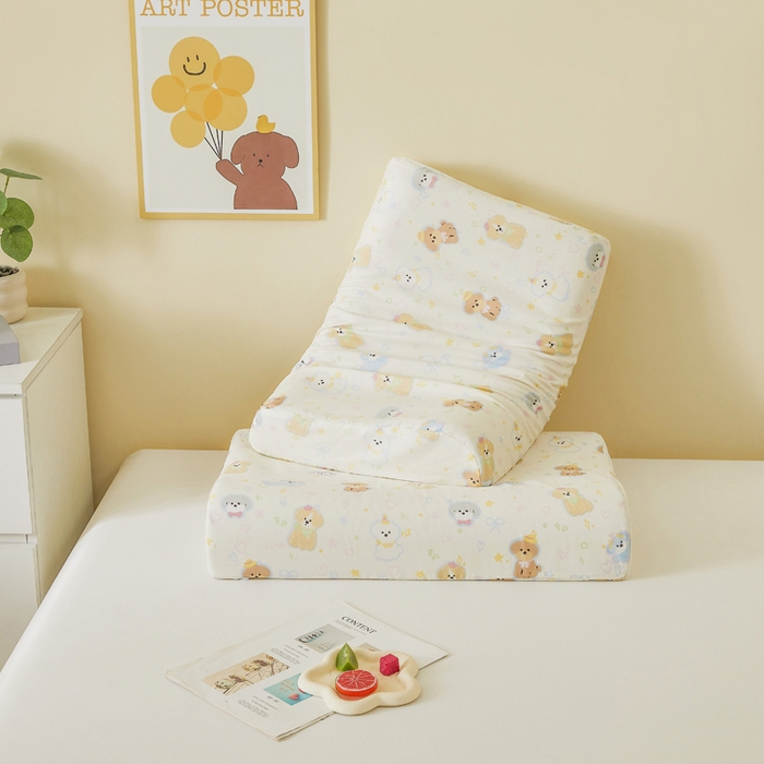 91家纺网 家纺一手货源 找家纺 翎盈家纺 2025款ins风小清新卡通多规格纯棉乳胶枕专用枕套全棉枕头套 童趣绘彩