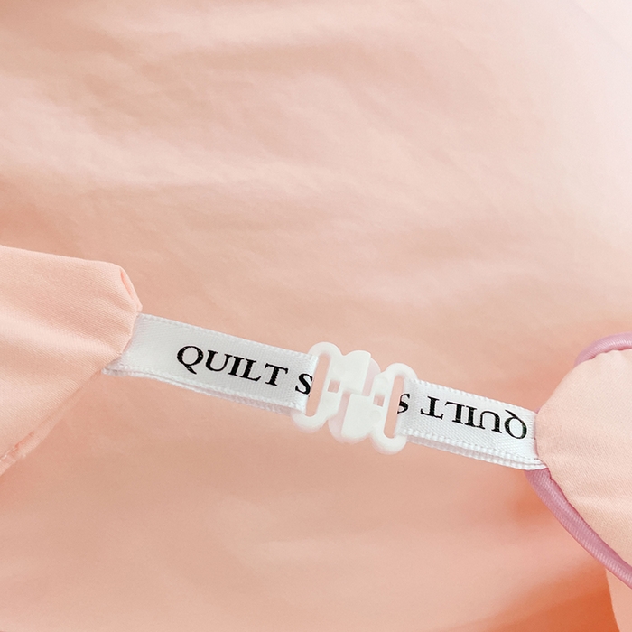 91家纺网 家纺一手货源 找家纺 VIP被业 2025新款磨毛二合一扣子款四季子母被学生冬被被子被芯 粉色