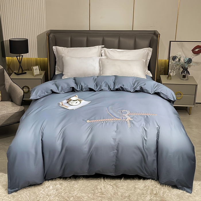 91家纺网 家纺一手货源 找家纺 艾迪尚家纺 2025新款120支刺绣长绒棉四六件套（新拍）-四六件套 时尚-灰